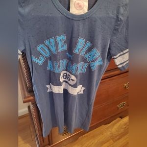 Victoria secret PINK tshirt. Like new condition. Soft. Blue. Size small